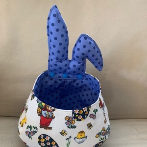 Húsvéti   textil kosár nyuszi füllel, Otthon & Lakás, Tárolás & Rendszerezés, Tárolókosár, Varrás, Meska