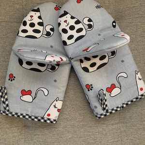 Macskás edényfogó/ sütőkesztyű - otthon & életmód - konyhafelszerelés, tálalás - konyhai textil - edényfogó & edényfedő - Meska.hu