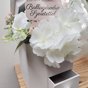 Ballagási ékszer-, pénzátadó fiókos virágbox  - otthon & életmód - dekoráció - Meska.hu