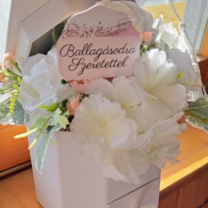 Ballagási ékszer-, pénzátadó fiókos virágbox  - otthon & életmód - dekoráció - Meska.hu