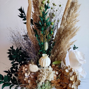 Egyedi, különleges menyasszonyi csokor szárazvirágokból -ajándékkal! - esküvő - menyasszonyi- és dobócsokor - Meska.hu