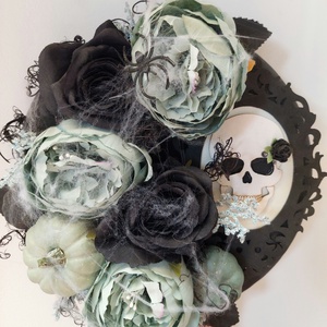 Halloweeni ajtódísz, kopogtató, ne szalaszd el! Halloween kopogtató , Otthon & Életmód, Dekoráció, Halloween, Halloweeni ajtódíszek és ablakdíszek, Mindenmás, Virágkötés, MESKA