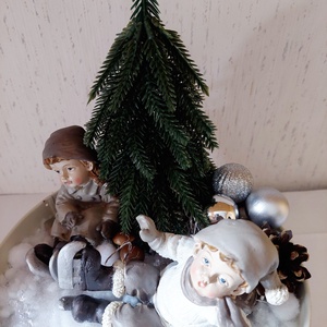 Adventi, karácsonyi, vintage asztaldísz, kandallódísz - karácsony - adventi díszek - adventi asztaldísz - Meska.hu