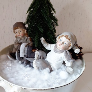 Adventi, karácsonyi, vintage asztaldísz, kandallódísz - karácsony - adventi díszek - adventi asztaldísz - Meska.hu