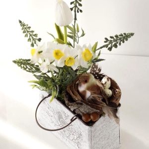 Tavaszi asztaldísz ajándékba akár Valentin-napra, ballagásra, születésnapra,  névnapra... - otthon & életmód - dekoráció - asztal és polc dekoráció - asztaldísz - Meska.hu