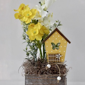 Tavaszi asztaldísz, akár ajándékba  - otthon & életmód - dekoráció - asztal és polc dekoráció - asztaldísz - Meska.hu