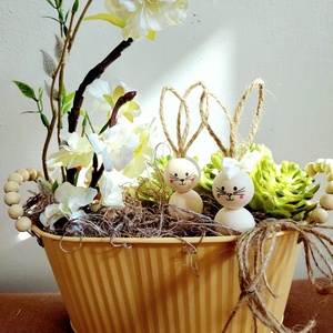 Tavaszi asztaldísz, akár ajándékba , Otthon & Életmód, Virágdekoráció, Virágdíszek, Virágdísz kaspóban, Virágkötés, MESKA