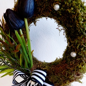 Koszorú temetőbe, sírdísz, temetői dísz, urnadísz, kegyeleti dísz - otthon & életmód - vallás - temetkezési tárgy - sírkoszorú, kegyeleti koszorú - Meska.hu