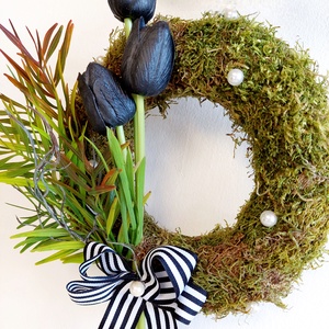 Koszorú temetőbe, sírdísz, temetői dísz, urnadísz, kegyeleti dísz - otthon & életmód - vallás - temetkezési tárgy - sírkoszorú, kegyeleti koszorú - Meska.hu