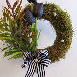 Koszorú temetőbe, sírdísz, temetői dísz, urnadísz, kegyeleti dísz - Meska.hu