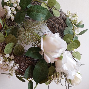 Koszorú temetőbe, sírdísz, temetői dísz, urnadísz, kegyeleti dísz - otthon & életmód - vallás - temetkezési tárgy - sírkoszorú, kegyeleti koszorú - Meska.hu