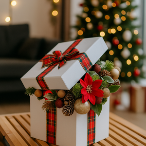 Különleges ajándék csomagolás, ajándék átadó, pénzátadó fiókos karácsonyi box  - karácsony - adventi díszek - adventi gyertyadíszek és koszorúdíszek - Meska.hu