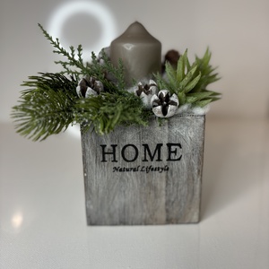 Adventi vendégváró asztaldísz termésekkel, gyertyával - karácsony - adventi díszek - adventi gyertyadíszek és koszorúdíszek - Meska.hu