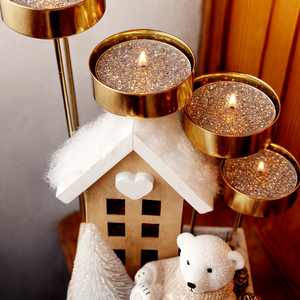 Adventi vendégváró asztaldísz, macival, termésekkel, mécsesekkel - karácsony - adventi díszek - adventi gyertyadíszek és koszorúdíszek - Meska.hu