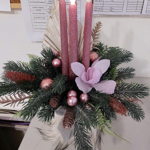 Adventi koszorú, 4 ledes gyertyával - karácsony - adventi díszek - adventi gyertyadíszek és koszorúdíszek - Meska.hu