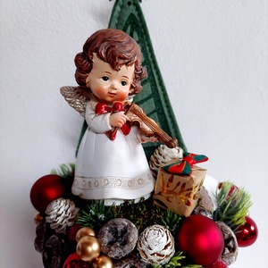 Adventi, karácsonyi, vintage asztaldísz, kandallódísz, zenészek figyelem - karácsony - adventi díszek - adventi asztaldísz - Meska.hu