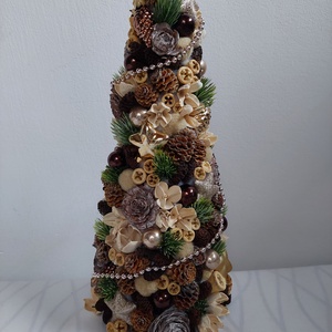 Mini karácsonyfa, karácsonyi kúp, asztali karácsonyfa  - karácsony - adventi díszek - adventi asztaldísz - Meska.hu