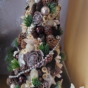 Mini karácsonyfa, karácsonyi kúp, asztali karácsonyfa  - karácsony - adventi díszek - adventi asztaldísz - Meska.hu