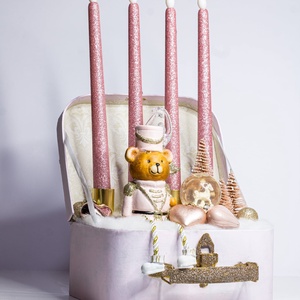 Adventi koszorú, 4 ledes gyertyával, csajos, Karácsony, Adventi díszek, Adventi gyertyadíszek és koszorúdíszek, Virágkötés, MESKA