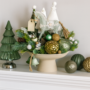 Adventi, karácsonyi, hintalovas asztaldísz, kandallódísz, Karácsony, Adventi díszek, Adventi asztaldísz, Virágkötés, MESKA