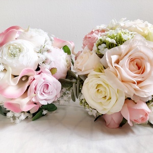 Csodaszép pasztell barack menyasszonyi csokor, ajándékkal! - esküvő - menyasszonyi- és dobócsokor - Meska.hu