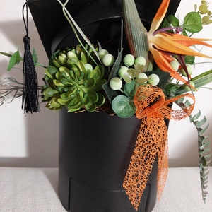 Ballagási ékszer-, pénzátadó fiókos, nagy virágbox fiúknak is - otthon & életmód - virágdekoráció - virágok - virágbox - Meska.hu