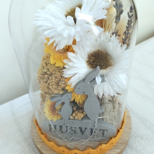 Búrás húsvéti, tavaszi asztaldísz, akár ajándékba  - otthon & életmód - virágdekoráció - virágdíszek - virágdísz kaspóban - Meska.hu