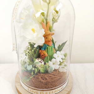 Búrás húsvéti, tavaszi asztaldísz, akár ajándékba  - otthon & életmód - virágdekoráció - virágdíszek - virágdísz kaspóban - Meska.hu