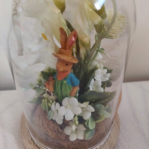 Búrás húsvéti, tavaszi asztaldísz, akár ajándékba  - otthon & életmód - virágdekoráció - virágdíszek - virágdísz kaspóban - Meska.hu