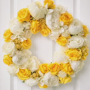 Nagy méretű virágos ajtókopogtató rengeteg virággal -ajándékba is, Otthon & Életmód, Dekoráció, Ajtó- és ablak dekoráció, Ajtódísz & Kopogtató, , MESKA