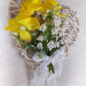 Húsvéti, tavaszváró ajtókopogtató, minimál, Ünnepi díszek, dekorációk, Húsvéti díszek és dekorációk, Húsvéti ajtódísz, kopogtató, , MESKA