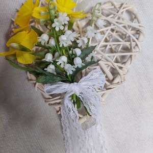 Húsvéti, tavaszváró ajtókopogtató, minimál - ünnepi díszek, dekorációk - húsvéti díszek és dekorációk - húsvéti ajtódísz, kopogtató - Meska.hu