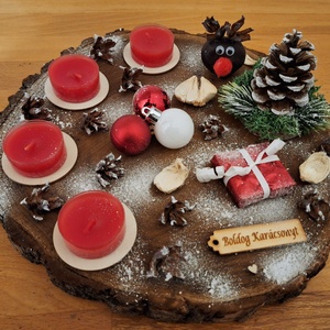 Adventi koszorú,  természetes adventi koszorú - Meska.hu