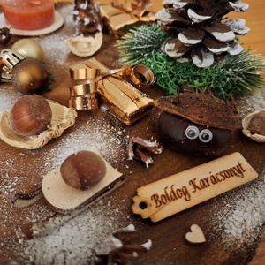 Adventi koszorú,  természetes adventi koszorú, lazúrozott fa alapon  - karácsony - adventi díszek - adventi koszorú - Meska.hu