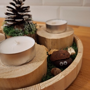 Erdei, természetes adventi koszorú  - karácsony - adventi díszek - adventi koszorú - Meska.hu