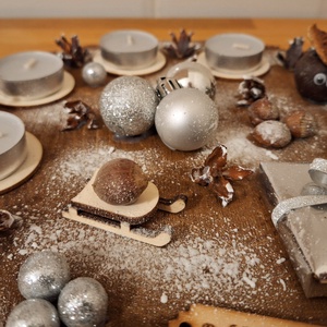 Adventi koszorú,  természetes adventi koszorú fa alapon - karácsony - adventi díszek - adventi koszorú - Meska.hu