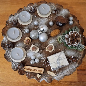 Adventi koszorú, természetes adventi koszorú - karácsony - adventi díszek - adventi koszorú - Meska.hu