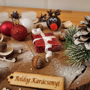 Adventi koszorú,  természetes adventi koszorú fa alapon  - karácsony - adventi díszek - adventi koszorú - Meska.hu