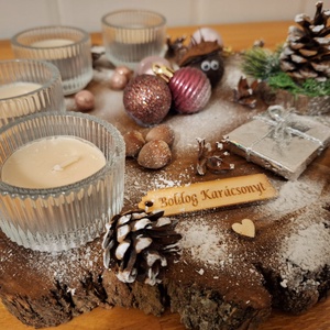 Adventi koszorú, cserélhető mécsesekkel,  vanília illatú mécsesekkel  - karácsony - adventi díszek - adventi koszorú - Meska.hu