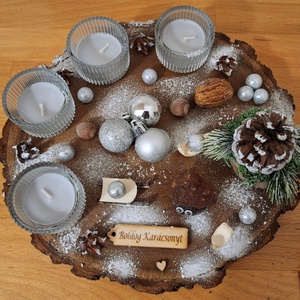 Adventi koszorú, cserélhető mécsesekkel, Karácsony, Adventi díszek, Adventi koszorú, Mindenmás, MESKA
