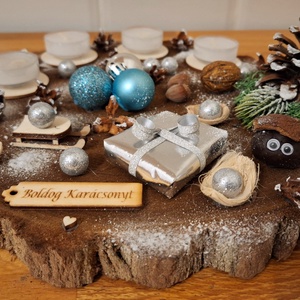 Adventi koszorú,  természetes,  cserélhető mécsesekkel  - karácsony - adventi díszek - adventi koszorú - Meska.hu