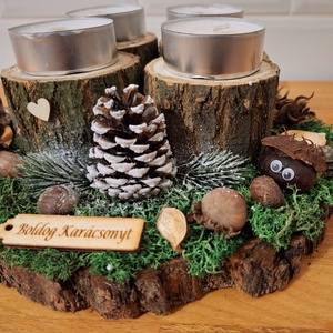 Erdei, természetes adventi koszorú  - karácsony - adventi díszek - adventi koszorú - Meska.hu