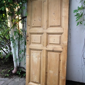 Antik vörösfenyő kazettás ajtó, ajtólap -  - Meska.hu
