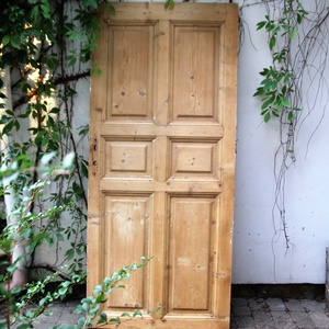 Antik vörösfenyő kazettás ajtó, ajtólap -  - Meska.hu