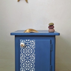 Greek blue - ajtós kis komód, éjjeliszekrény -  - Meska.hu