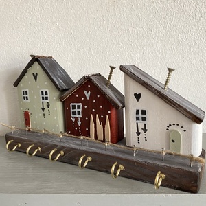  Mézeskalács házikós fali kulcstartó - otthon & életmód - dekoráció - fali és függő dekoráció - fali kulcstartó - Meska.hu