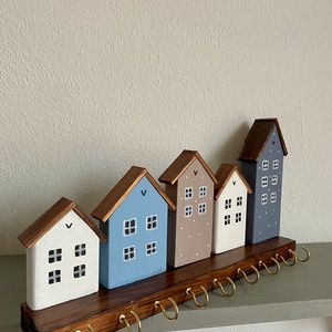 Nagyméretű kék házikós kulcstartó - otthon & életmód - dekoráció - fali és függő dekoráció - fali kulcstartó - Meska.hu Nagyméretű kék házikós kulcstartó - otthon & életmód - dekoráció - fali és függő dekoráció - fali kulcstartó - Meska.hu