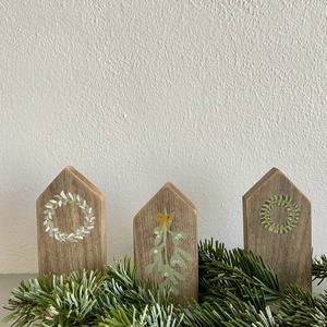 Karácsonyi ablakdísz - karácsony - karácsonyi lakásdekoráció - karácsonyi falu, házikó - Meska.hu