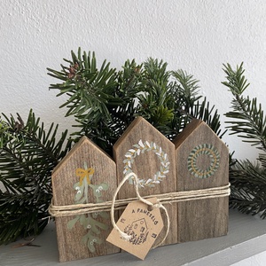 Karácsonyi ablakdísz - karácsony - karácsonyi lakásdekoráció - karácsonyi falu, házikó - Meska.hu