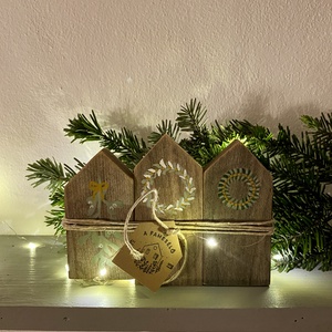 Karácsonyi ablakdísz - karácsony - karácsonyi lakásdekoráció - karácsonyi falu, házikó - Meska.hu